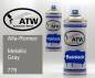 Preview: Alfa-Romeo, Metallic Gray, 776: 400ml Sprühdose + 400ml Klarlack - Set, von ATW Autoteile West.